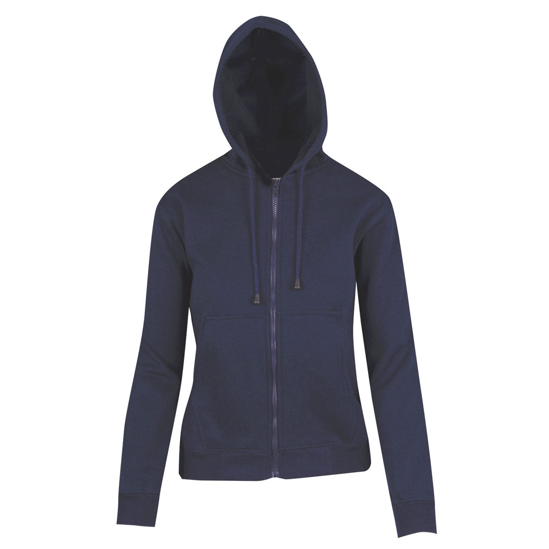 House of Uniforms The Kangaroo Pocket Zipped Hoodie | Ladies Ramo Navy