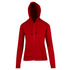 House of Uniforms The Kangaroo Pocket Zipped Hoodie | Ladies Ramo Red