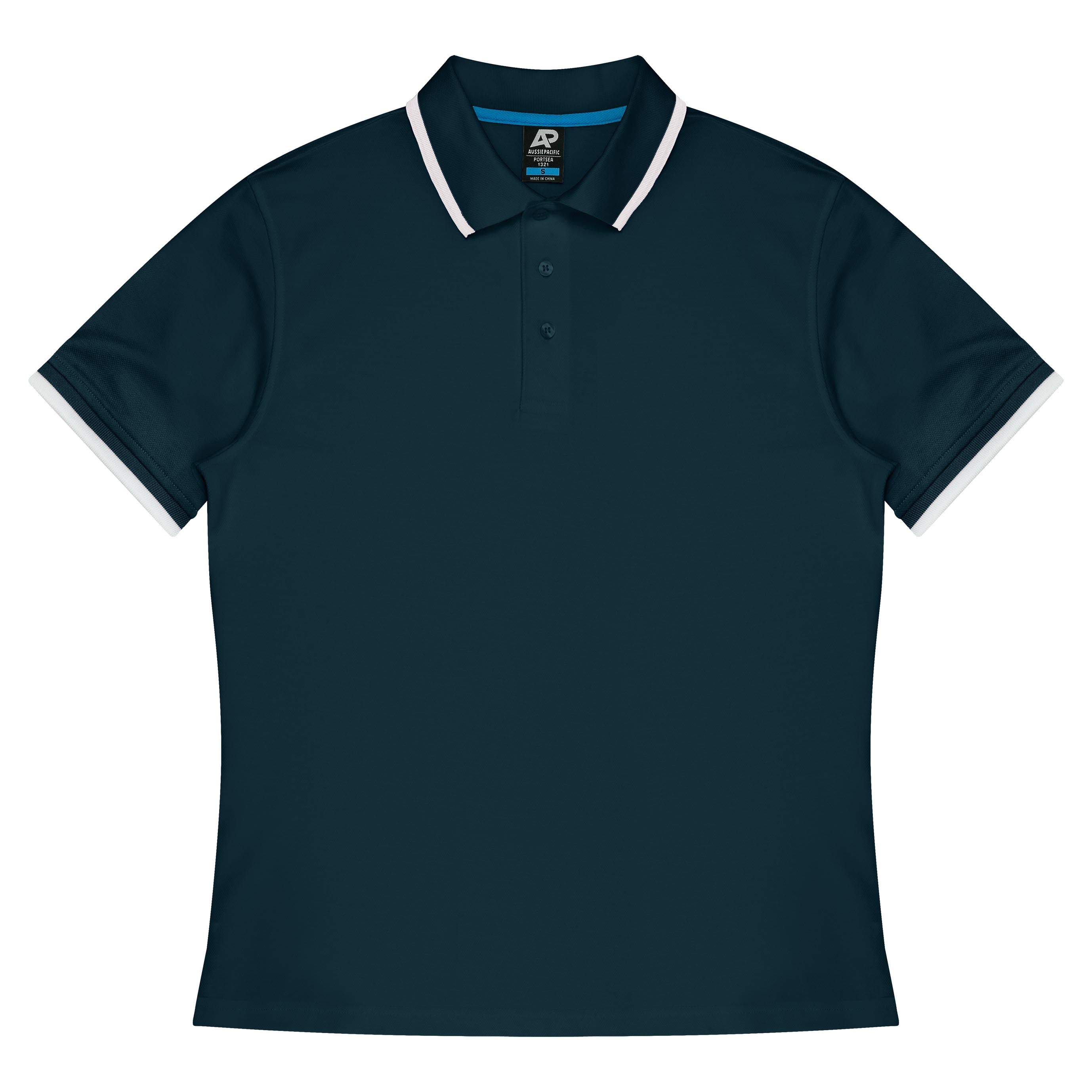 House of Uniforms The Portsea Polo | Mens | Short Sleeve Aussie Pacific Navy/White