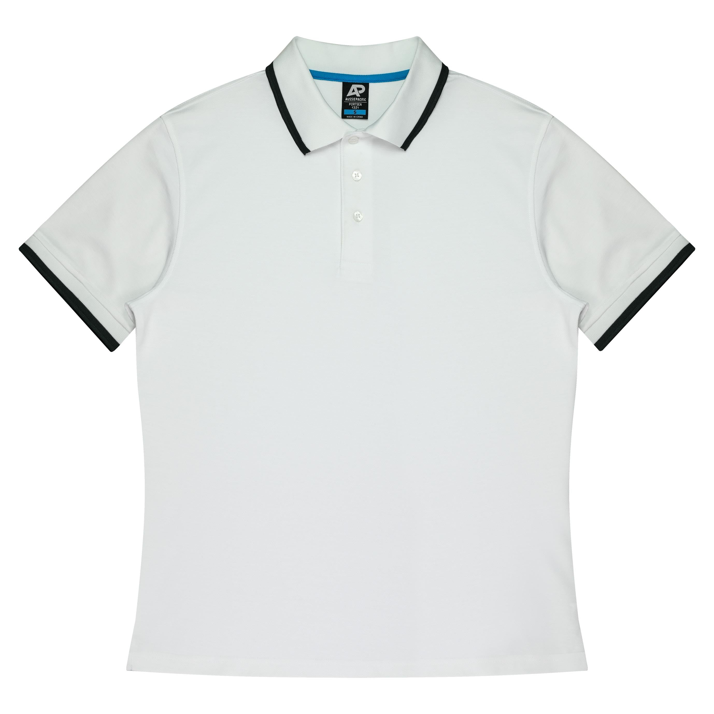 House of Uniforms The Portsea Polo | Mens | Short Sleeve Aussie Pacific White/Slate