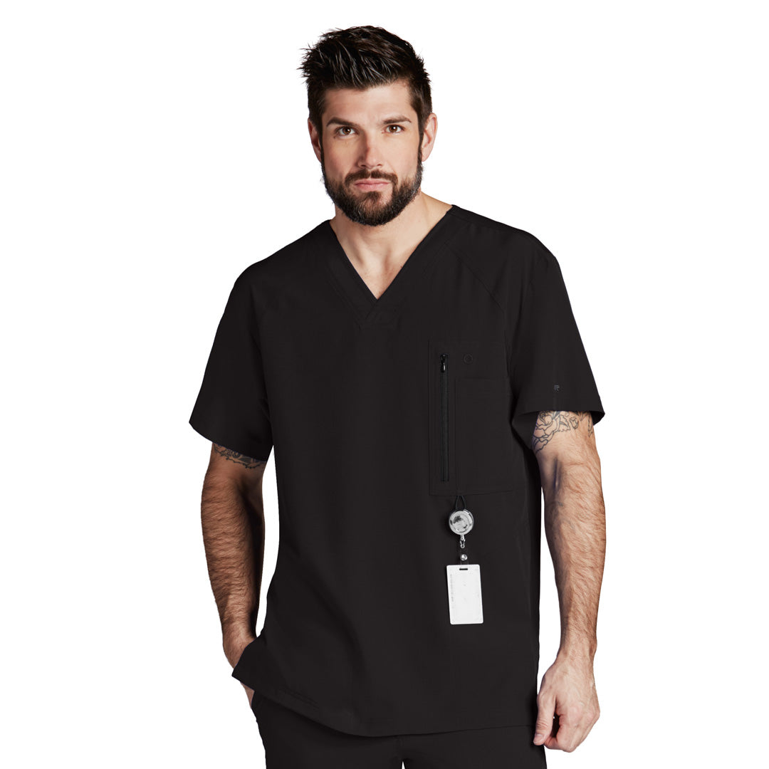 House of Uniforms The Amplify Scrub Top | Mens | Barco One Barco One Black