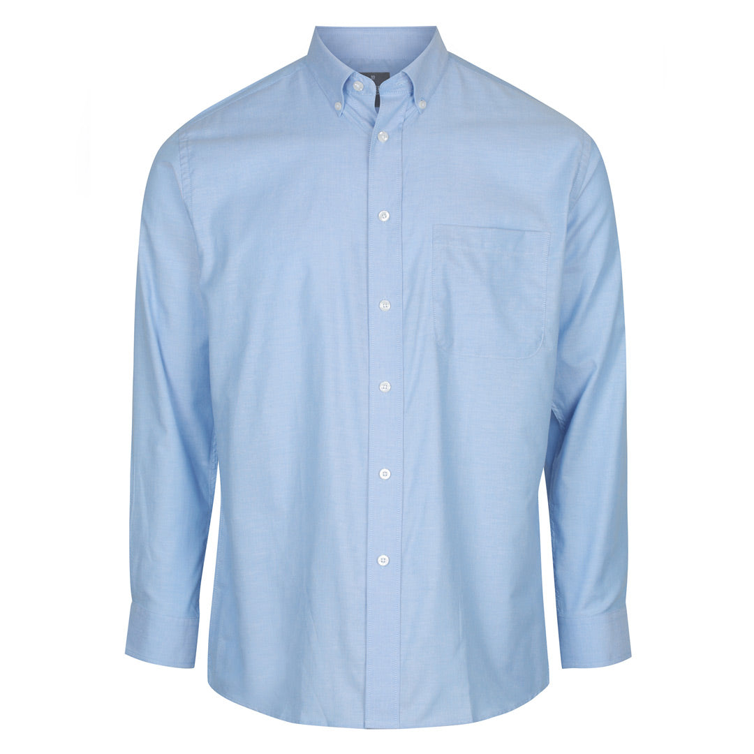 House of Uniforms The Oxford Shirt | Mens | Long Sleeve Gloweave Blue