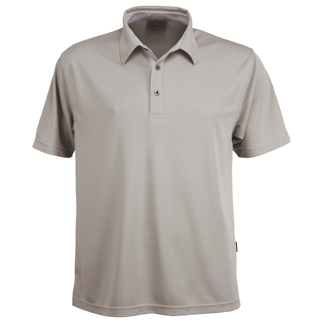House of Uniforms The Argent Polo | Mens | Short Sleeve Stencil Sand