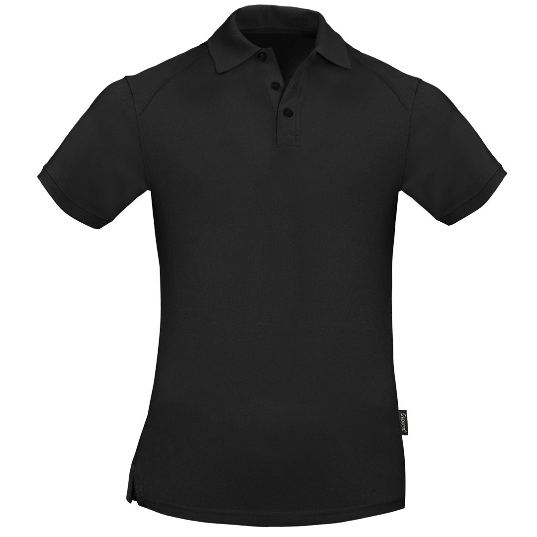 House of Uniforms The Sorona Polo | Mens | Short Sleeve Stencil Black