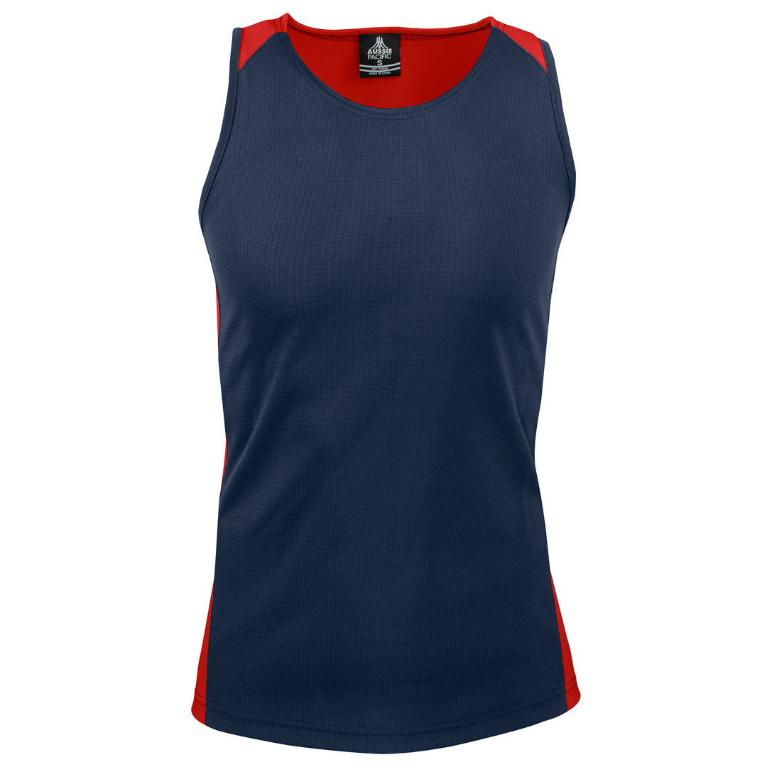 House of Uniforms The Premier Singlet | Mens Aussie Pacific Navy/Red