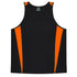House of Uniforms The Eureka Singlet | Mens Aussie Pacific Black/Orange