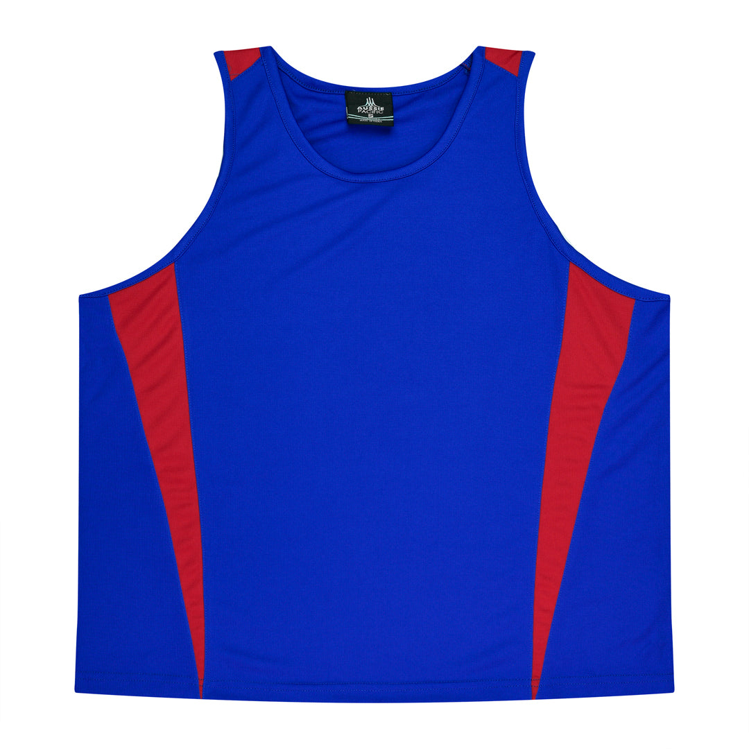 House of Uniforms The Eureka Singlet | Mens Aussie Pacific Royal/Red