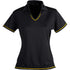 House of Uniforms The Cool Dry Polo | Ladies | Short Sleeve | Plus Stencil Black/Gold