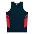 House of Uniforms The Tasman Singlet | Mens | Navy Base Aussie Pacific Navy/Red
