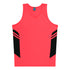 House of Uniforms The Tasman Singlet | Mens | Neon Base Aussie Pacific Neon Pink/Black