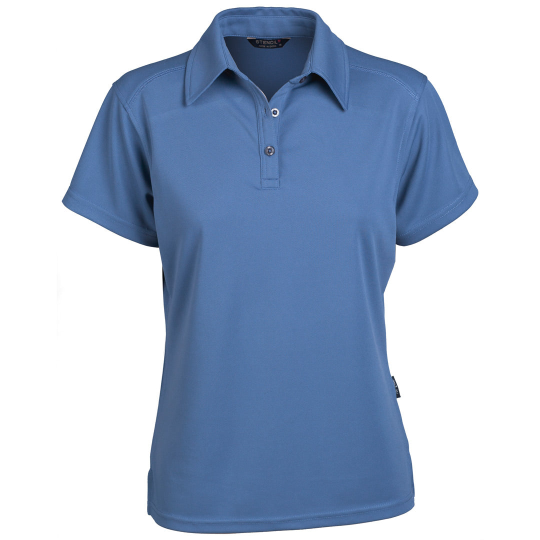 House of Uniforms The Glacier Polo | Ladies | Short Sleeve Stencil Dusty Blue