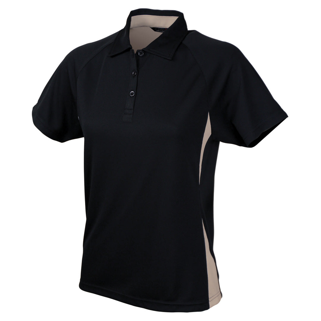 House of Uniforms The Arctic Polo | Ladies | Short Sleeve Stencil Black