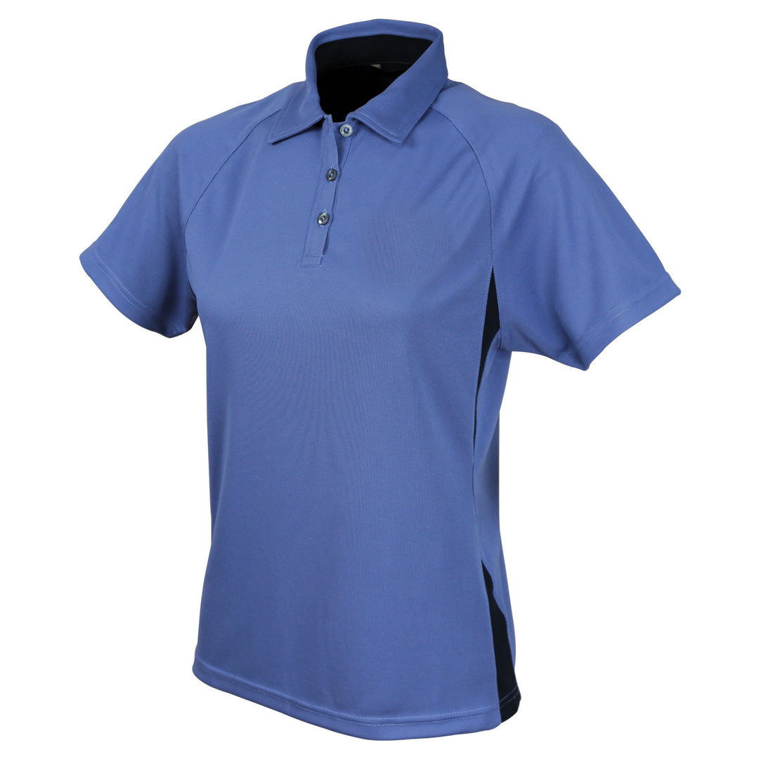House of Uniforms The Arctic Polo | Ladies | Short Sleeve Stencil Dusty Blue