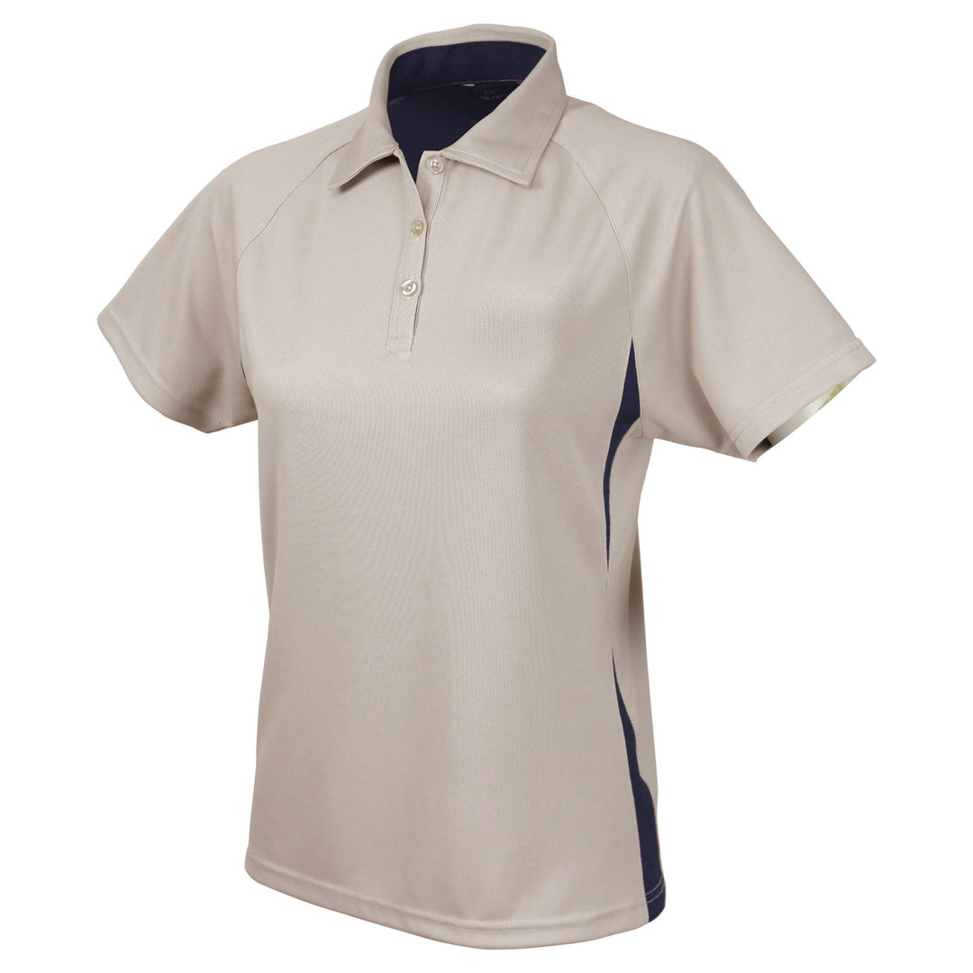 House of Uniforms The Arctic Polo | Ladies | Short Sleeve Stencil Sand