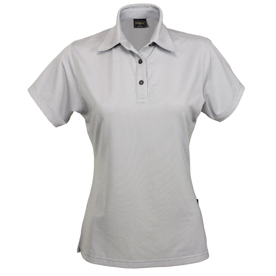House of Uniforms The Silvertech Polo | Ladies | Short Sleeve Stencil Grey/Silver