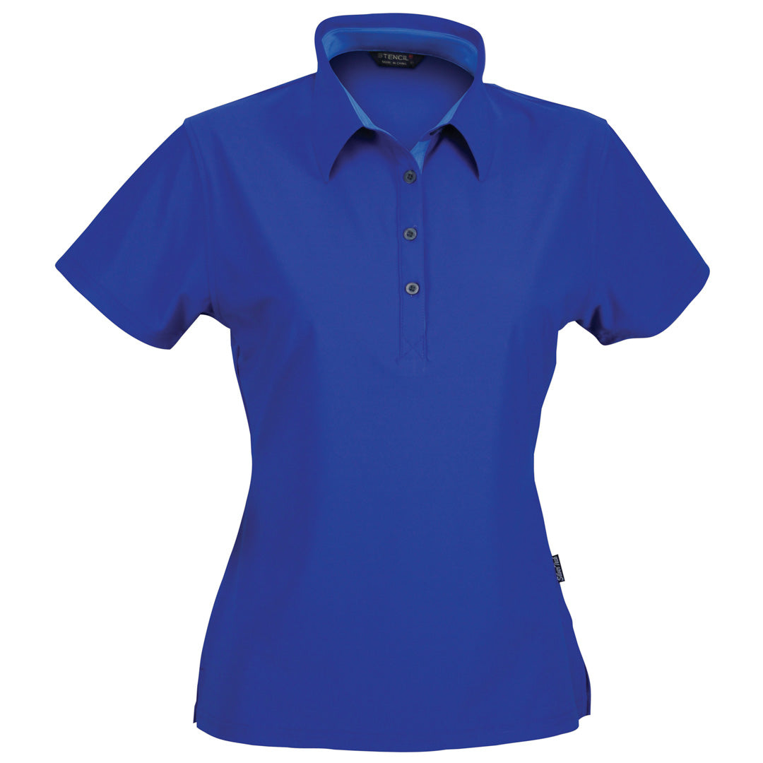 House of Uniforms The Argent Polo | Ladies | Short Sleeve Stencil Royal Blue
