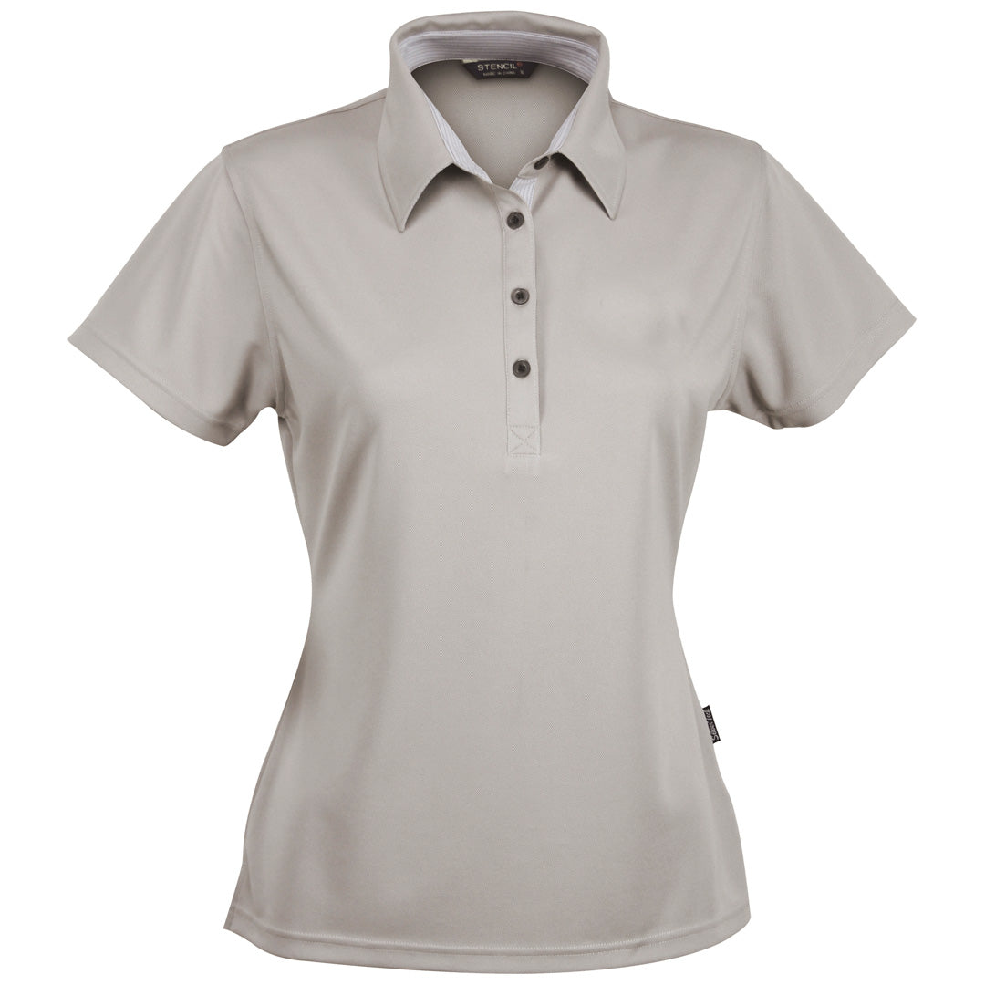 House of Uniforms The Argent Polo | Ladies | Short Sleeve Stencil Sand