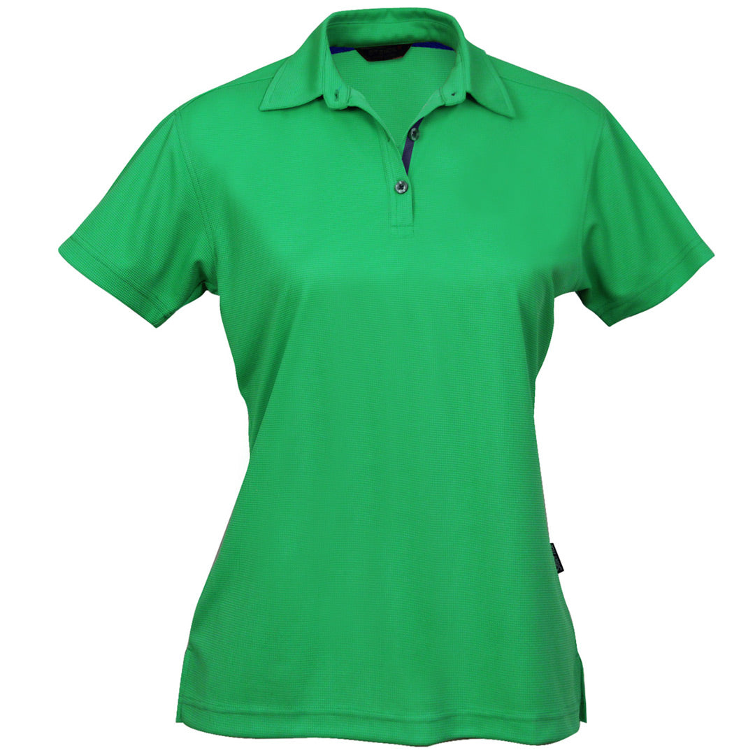 House of Uniforms The Superdry Polo | Ladies | Short Sleeve Stencil Green/Navy