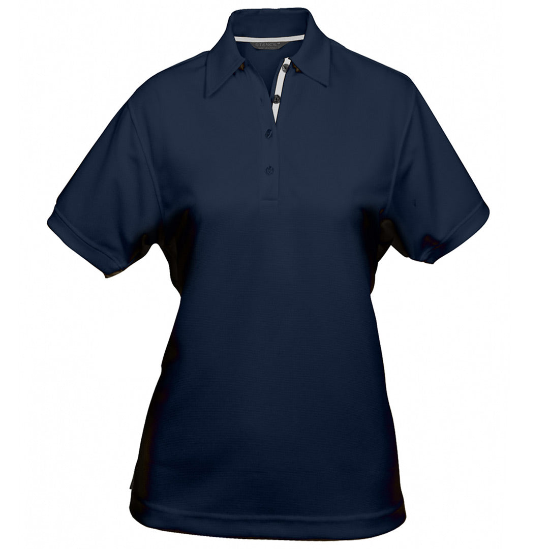 House of Uniforms The Superdry Polo | Ladies | Short Sleeve Stencil Navy/Silver