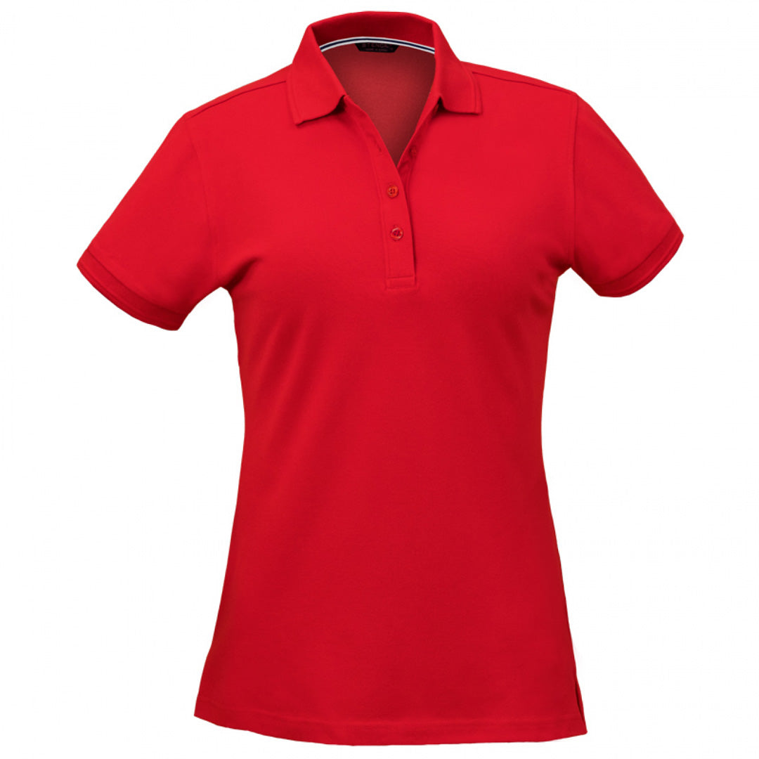 House of Uniforms The Oceanic Polo | Ladies | Short Sleeve Stencil Red