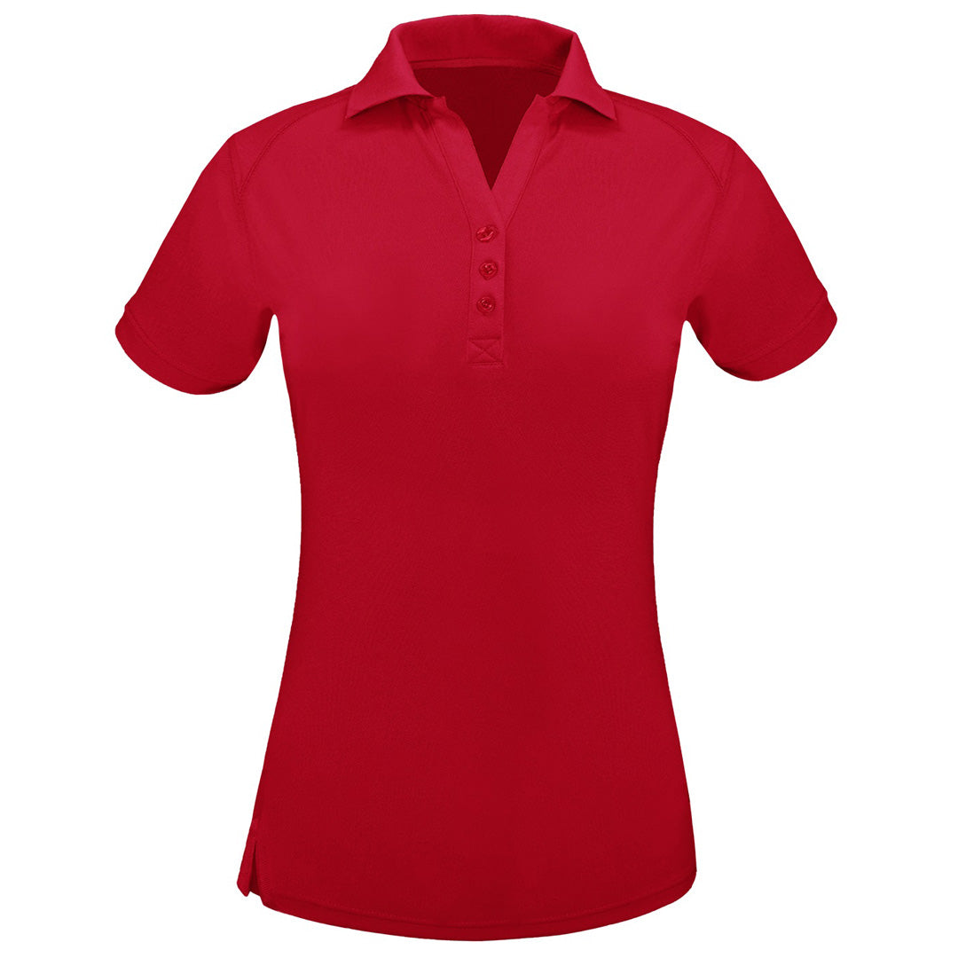 House of Uniforms The Sorona Polo | Ladies | Short Sleeve Stencil Red
