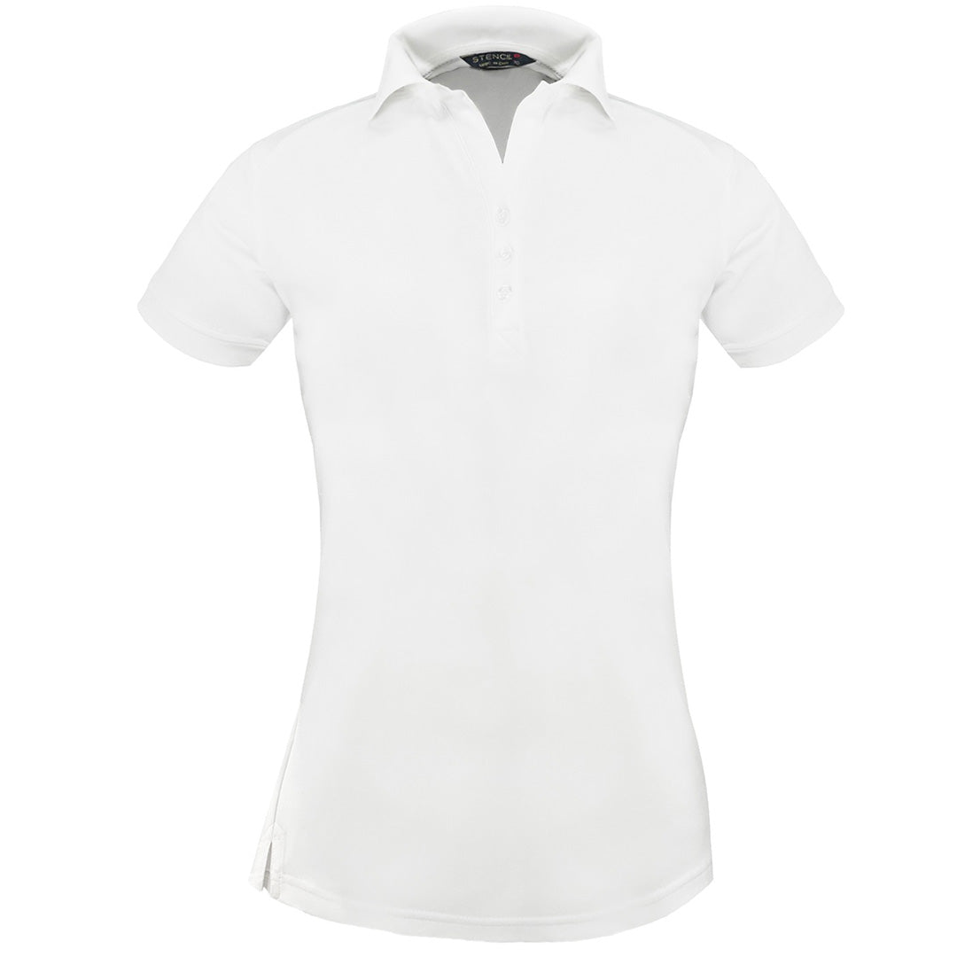 House of Uniforms The Sorona Polo | Ladies | Short Sleeve Stencil White