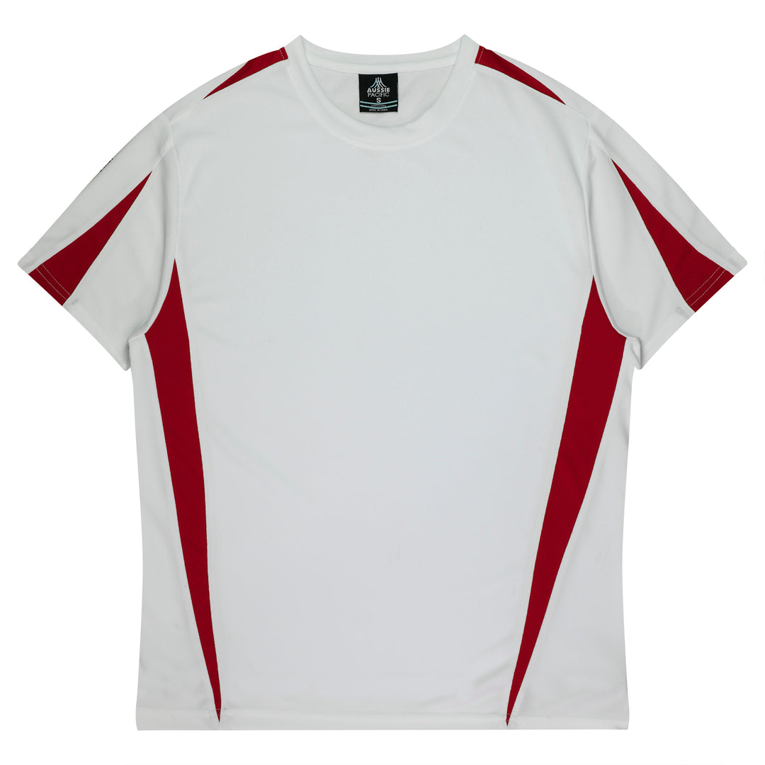 House of Uniforms The Eureka Tee Shirt | Mens Aussie Pacific White/Red