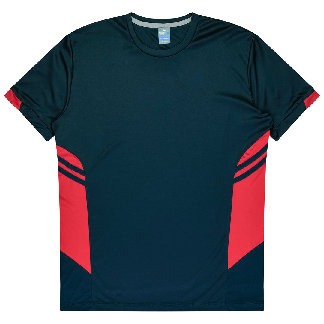 House of Uniforms The Tasman Tee | Mens | Short Sleeve | Navy Base Aussie Pacific Navy/Red