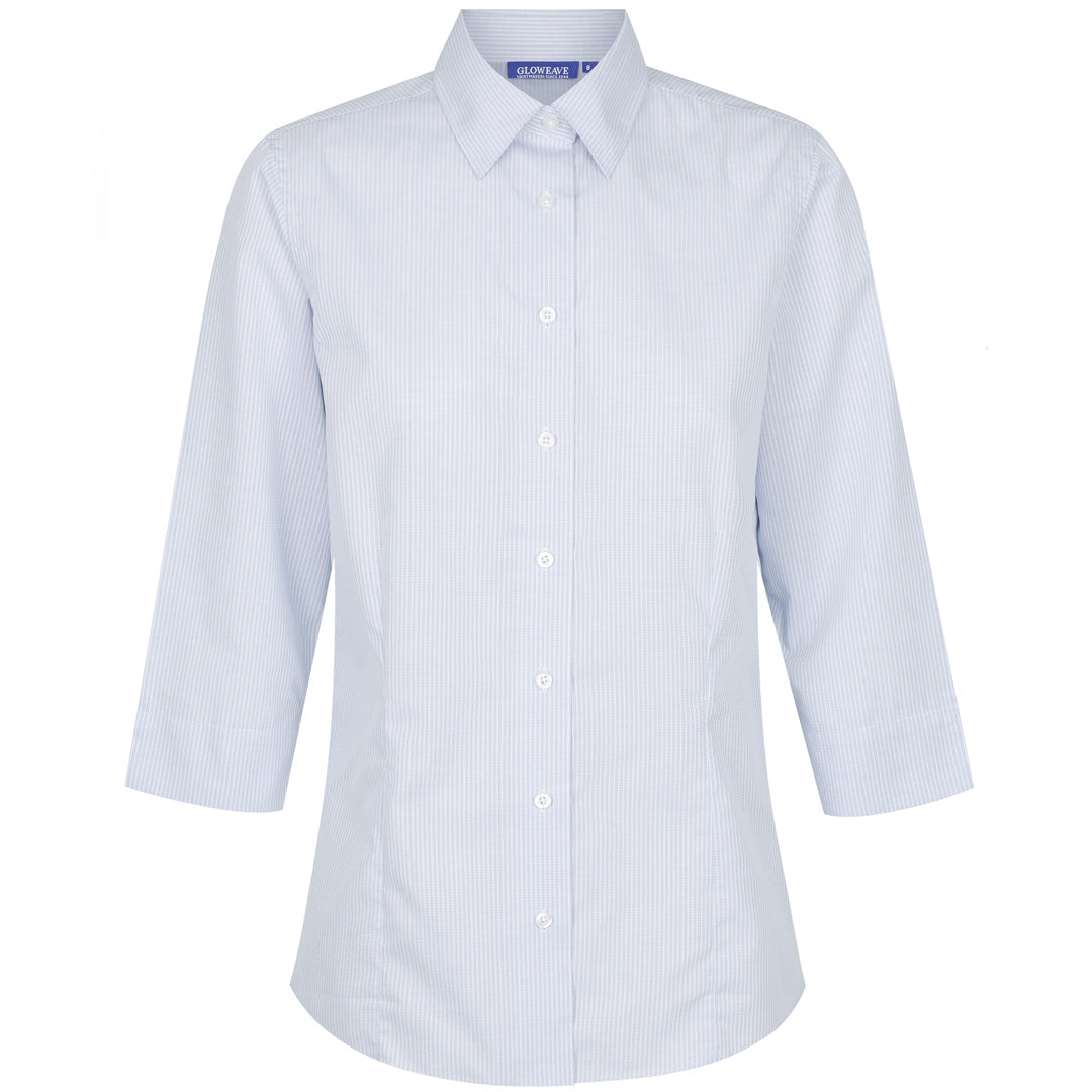 House of Uniforms The Guildford Shirt | Ladies | 3/4 Sleeve Gloweave Silver