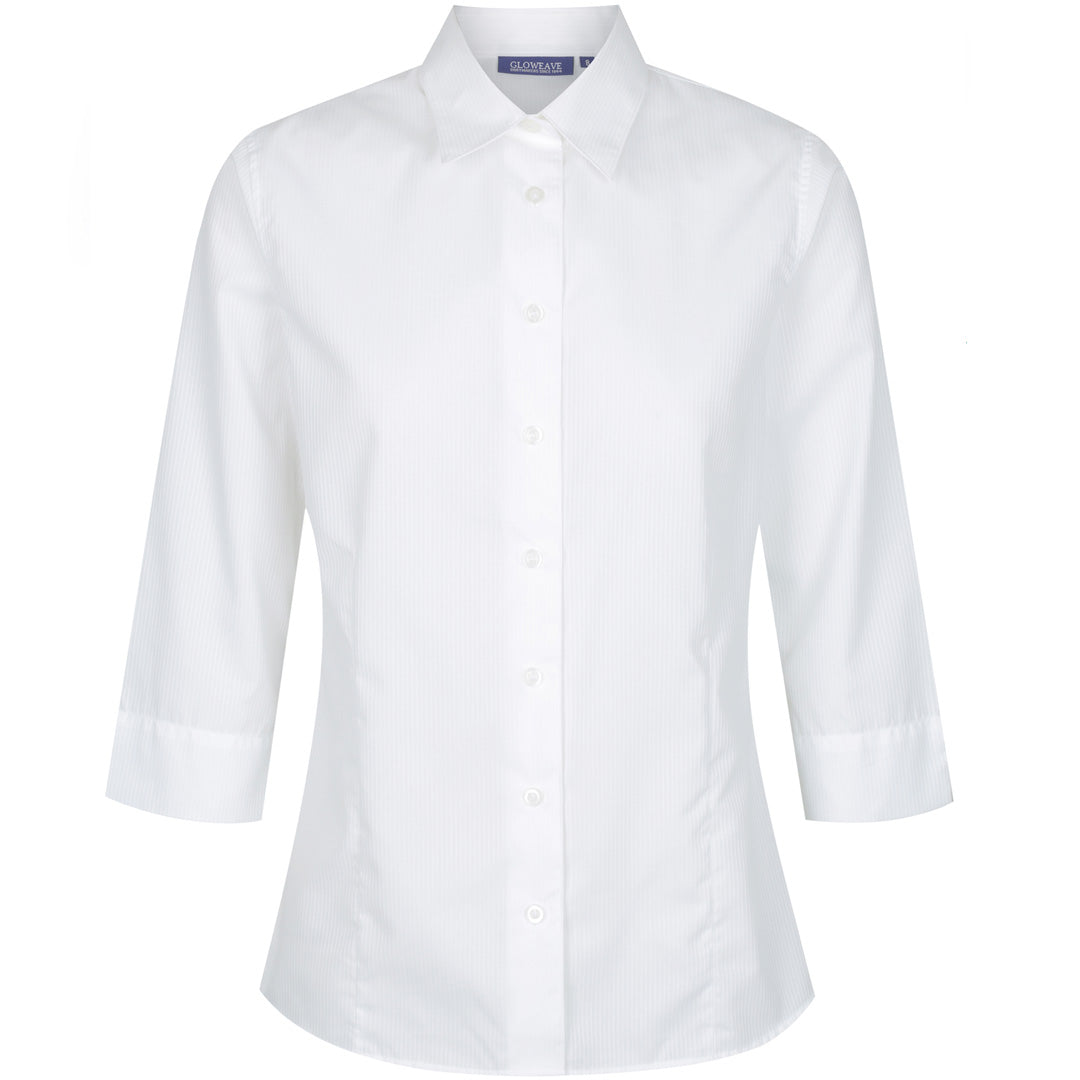 House of Uniforms The Guildford Shirt | Ladies | 3/4 Sleeve Gloweave White