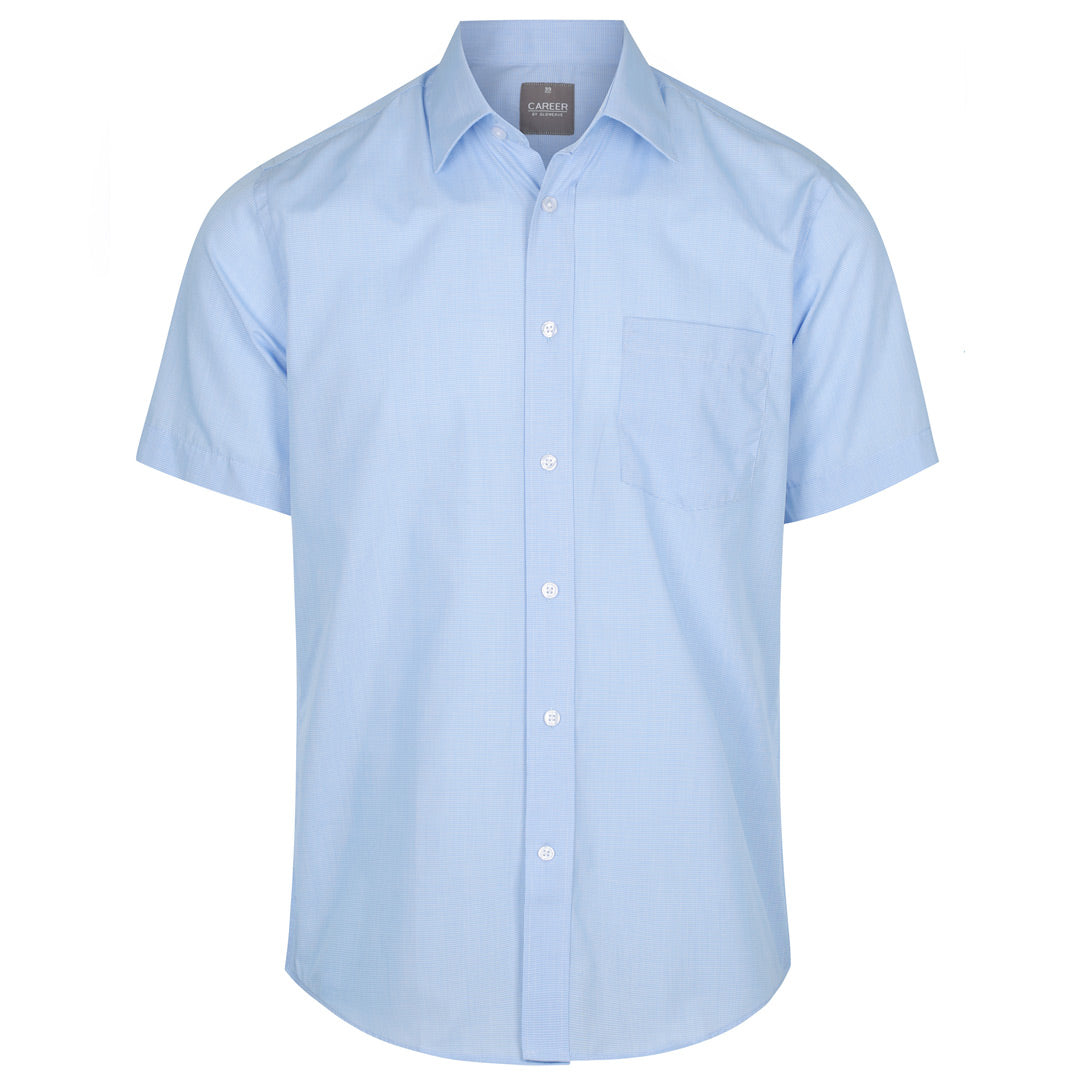 House of Uniforms The Windsor Shirt | Mens | Short Sleeve Gloweave Sky