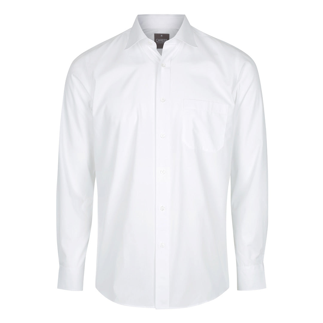 House of Uniforms The Nicholson Shirt | Mens | Long Sleeve | Plus Gloweave Star White
