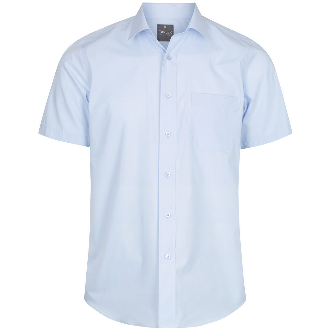 House of Uniforms The Nicholson Shirt | Mens | Short Sleeve Gloweave Sky
