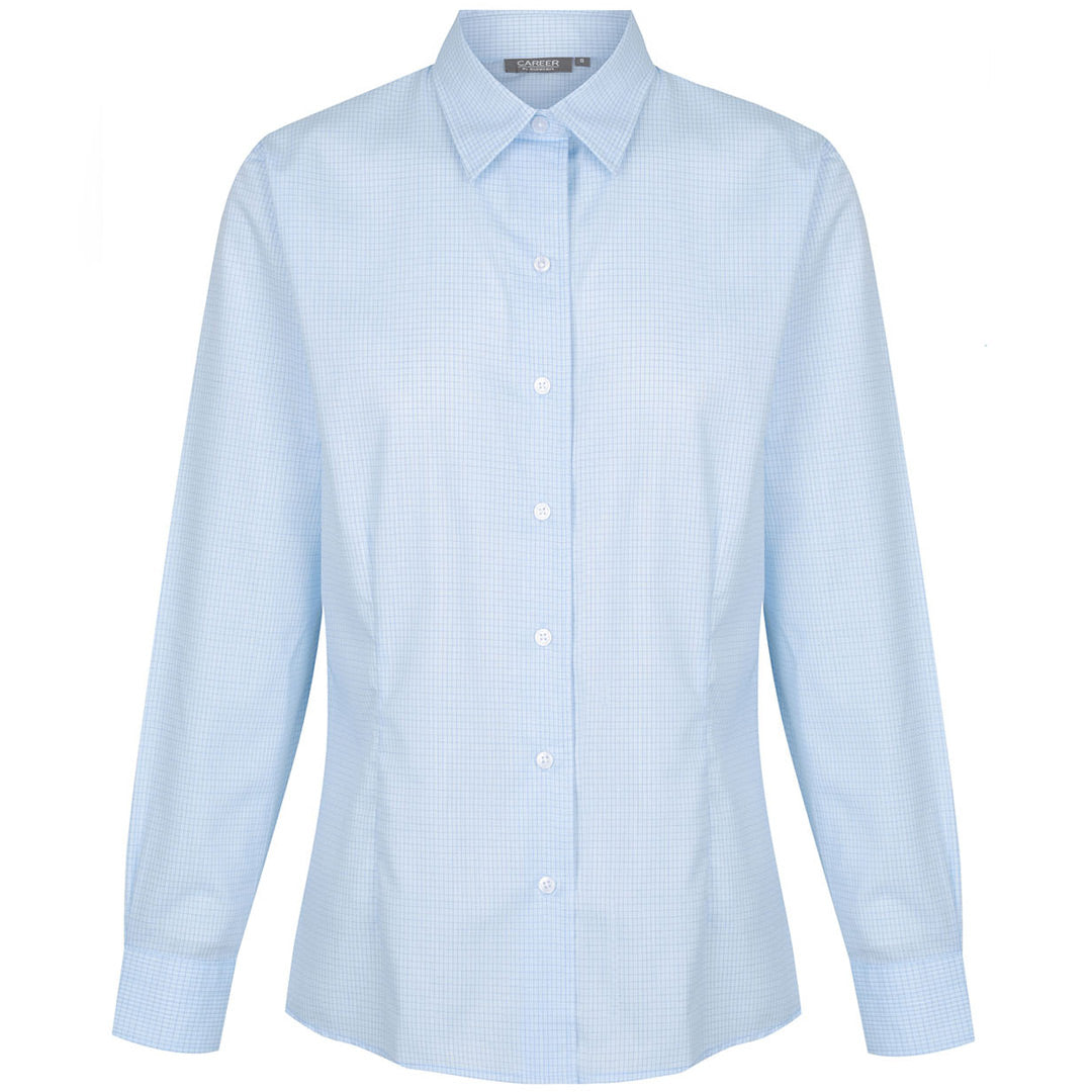 House of Uniforms The Bell Shirt | Ladies | Long Sleeve Gloweave Sky Blue