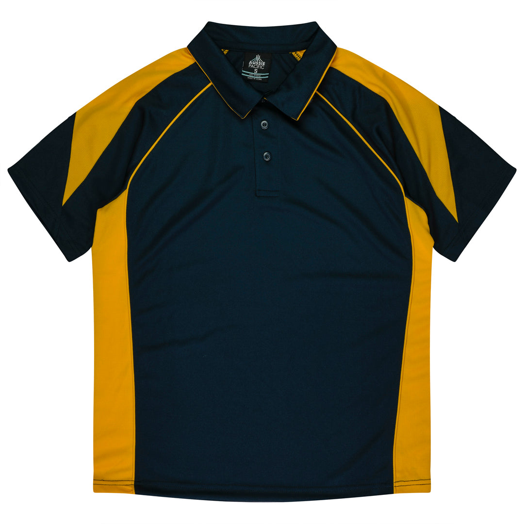 House of Uniforms The Premier Polo | Mens Aussie Pacific Navy/Gold