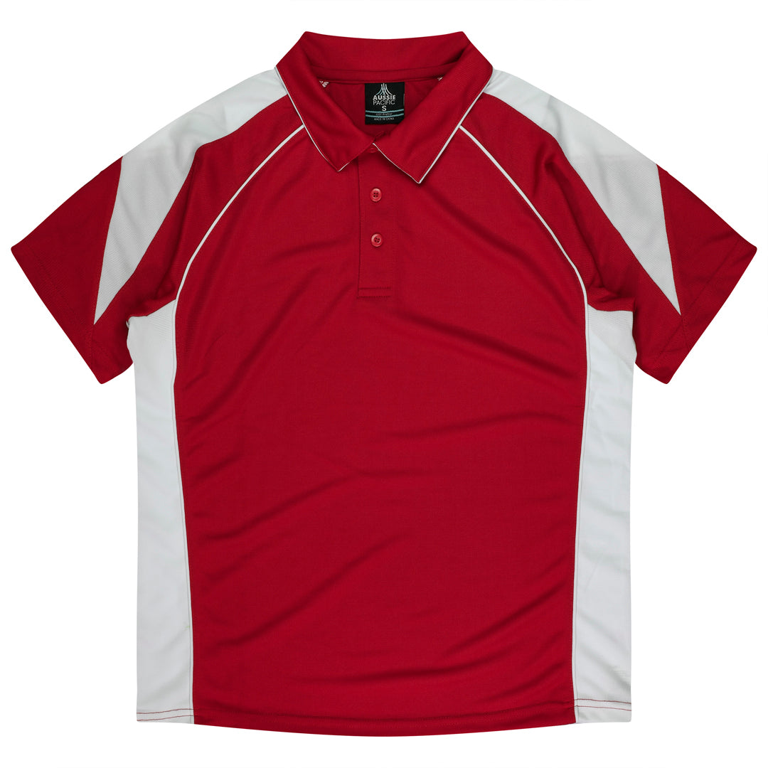 House of Uniforms The Premier Polo | Mens Aussie Pacific Red/White