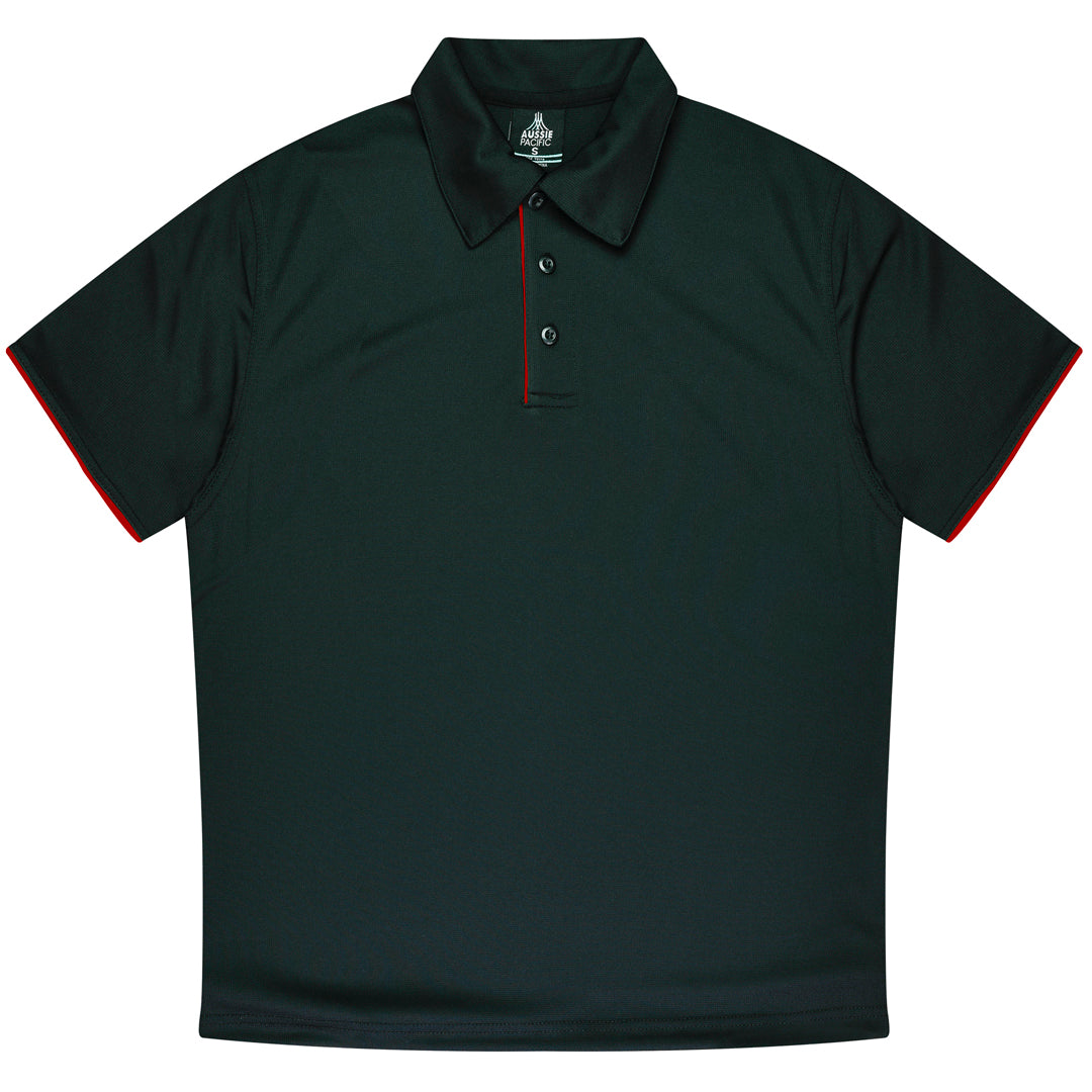 House of Uniforms The Yarra Polo | Mens Aussie Pacific Black/Red