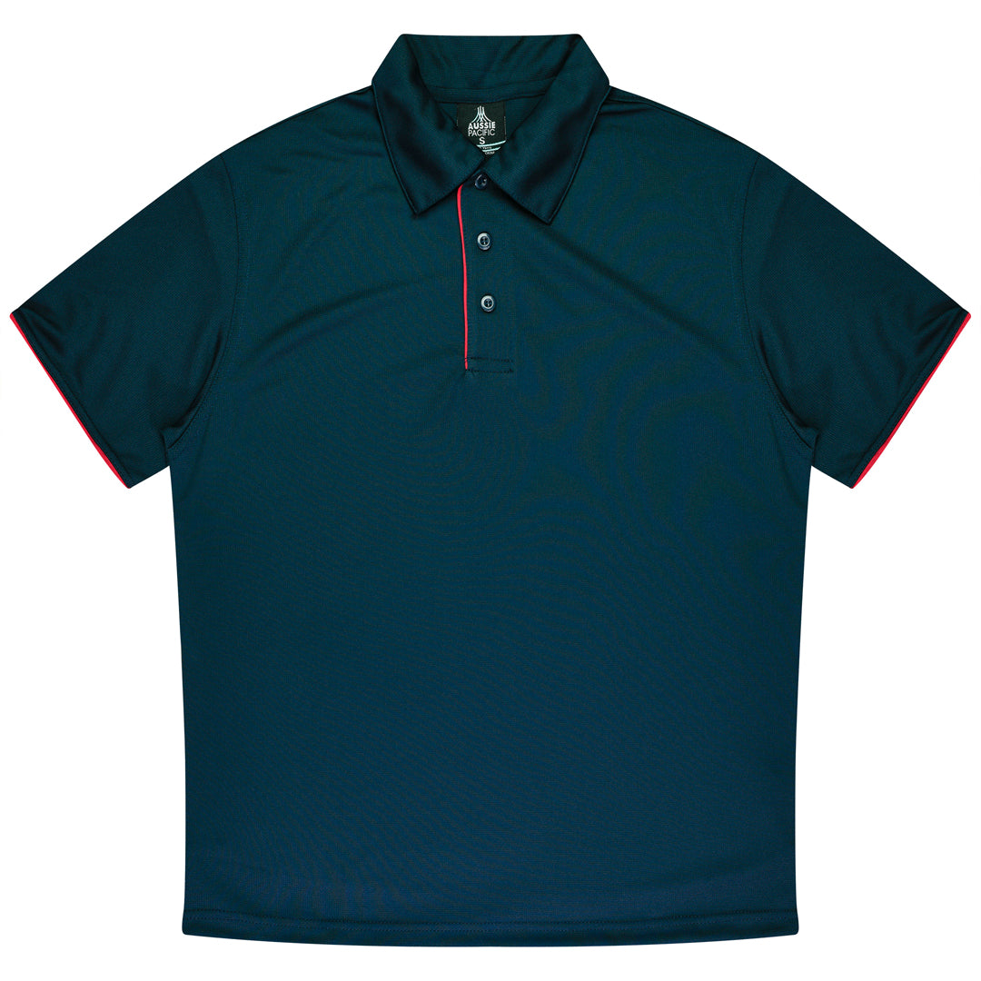House of Uniforms The Yarra Polo | Mens Aussie Pacific Navy/Red
