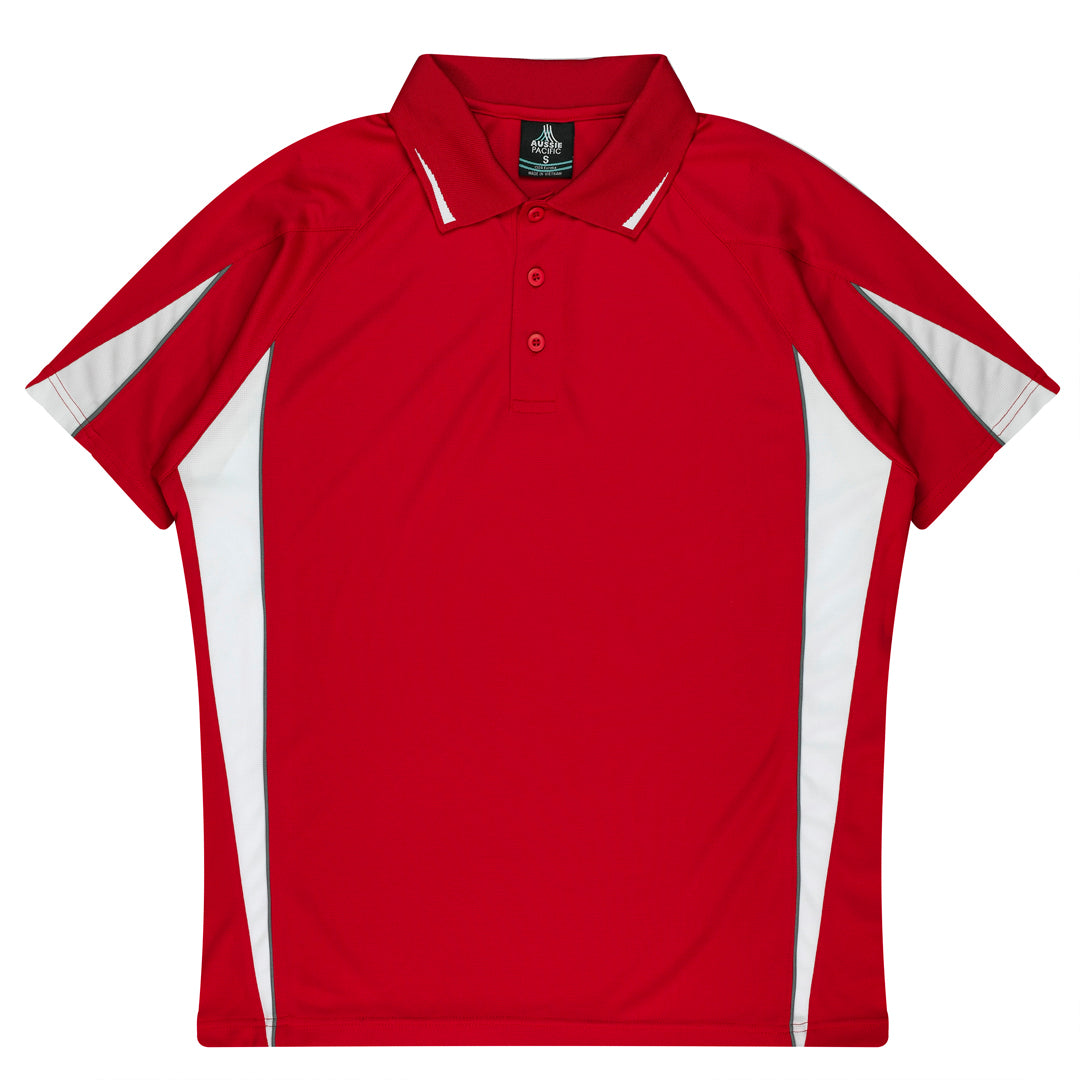 House of Uniforms The Eureka Polo Shirt | Mens Aussie Pacific Red/White