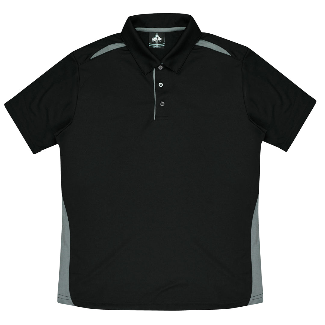 House of Uniforms The Paterson Polo Shirt | Mens Aussie Pacific Black/Ashe