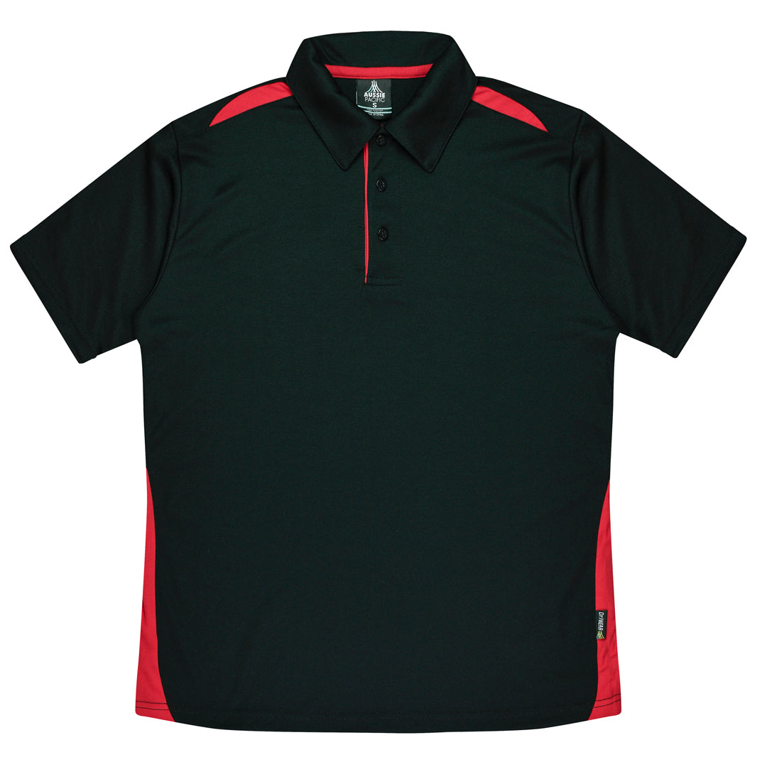 House of Uniforms The Paterson Polo Shirt | Mens Aussie Pacific Black/Red