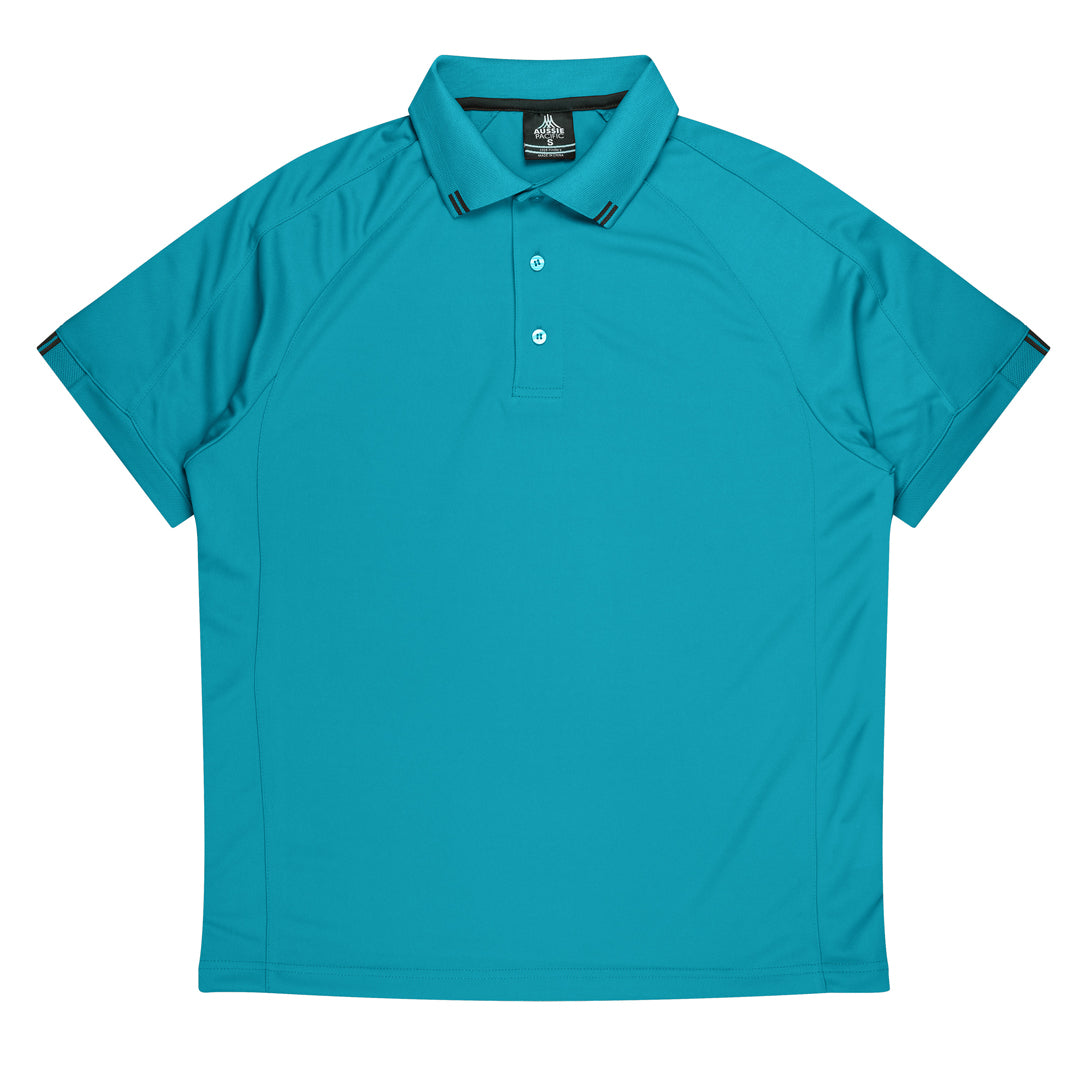House of Uniforms The Flinders Polo | Mens | Short Sleeve Aussie Pacific Teal/Black