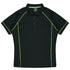 House of Uniforms The Endeavour Polo | Mens | Short Sleeve | Plus Aussie Pacific Black/Fluro Green