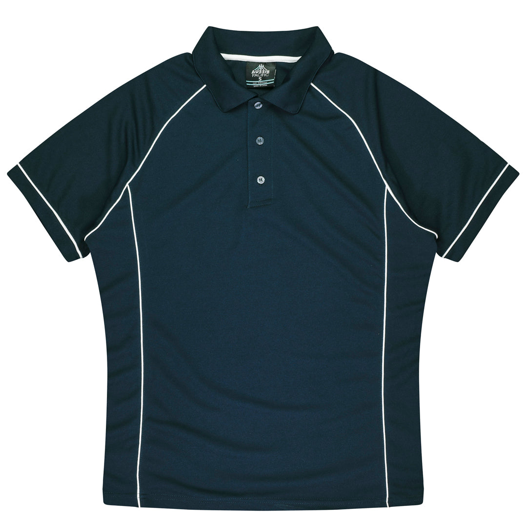 House of Uniforms The Endeavour Polo | Mens | Short Sleeve Aussie Pacific Navy/White