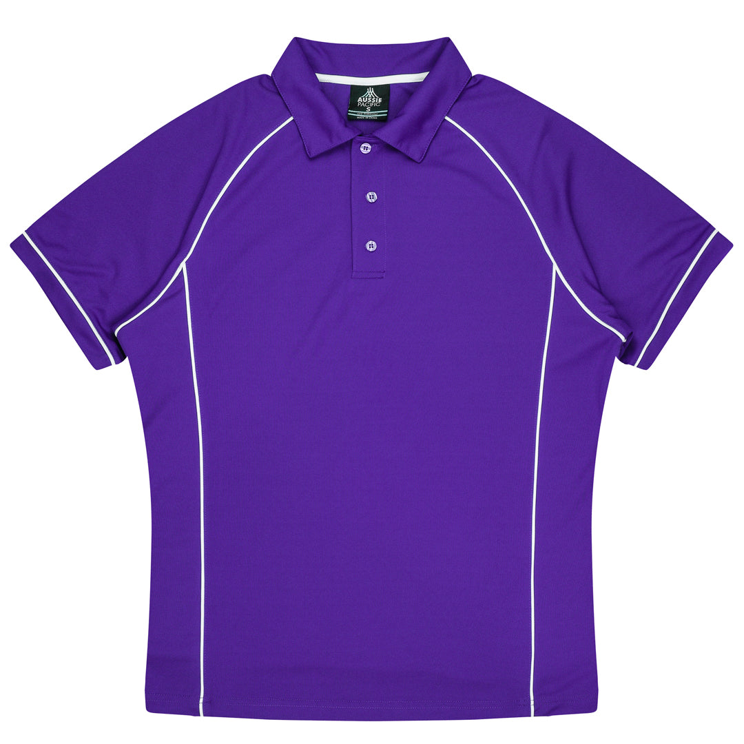 House of Uniforms The Endeavour Polo | Mens | Short Sleeve Aussie Pacific Purple/White