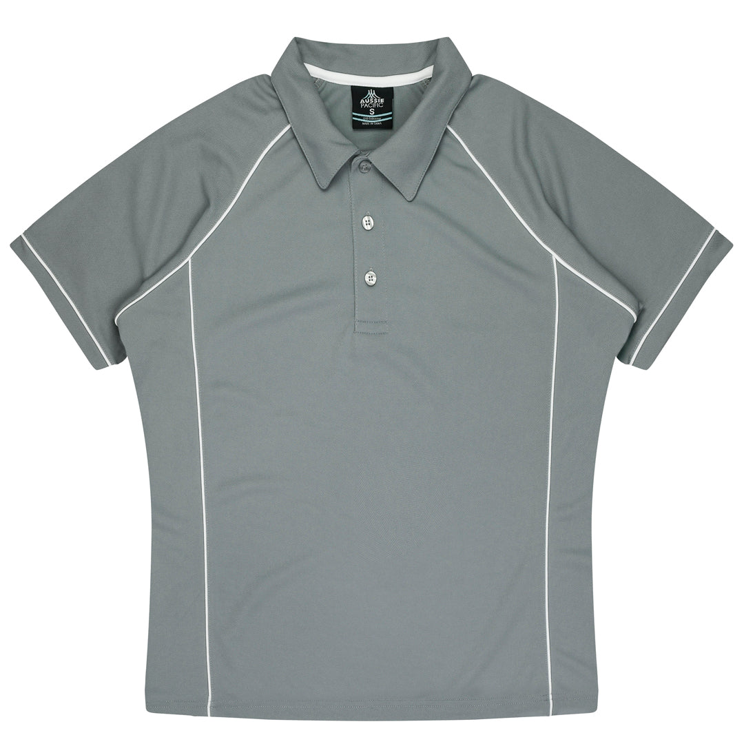 House of Uniforms The Endeavour Polo | Mens | Short Sleeve Aussie Pacific Silver/White
