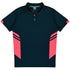 House of Uniforms The Tasman Polo | Mens | Short Sleeve | Navy Base Aussie Pacific Navy/Neon Pink