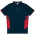 House of Uniforms The Tasman Polo | Mens | Short Sleeve | Navy Base Aussie Pacific Navy/Red