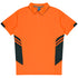 House of Uniforms The Tasman Polo | Mens | Short Sleeve | Neon Base Aussie Pacific Neon Orange/Slate