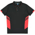 House of Uniforms The Tasman Polo | Mens | Short Sleeve | Grey Base Aussie Pacific Slate/Neon Pink